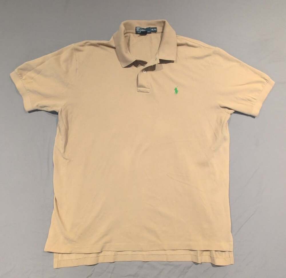 Polo Ralph Lauren Men's Tan Short Sleeve Polo Shirt XL